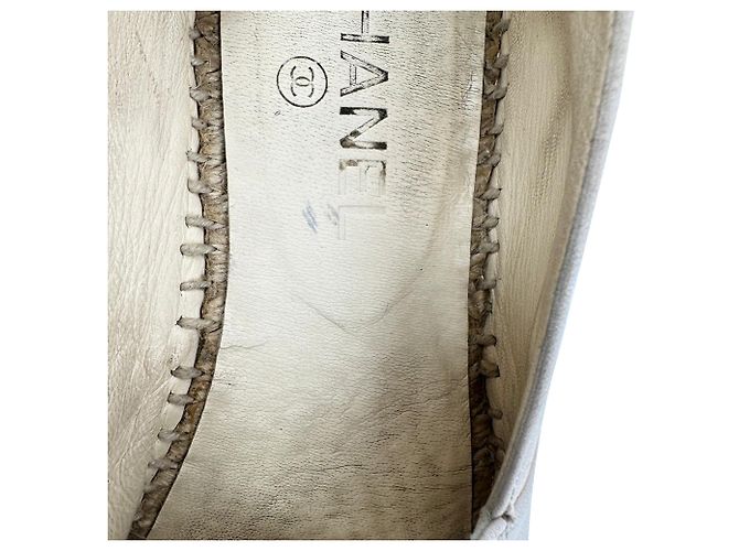 Timeless Ballerine espadrilles Chanel CC in pelle di agnello nude Marrone Carne - vista 9