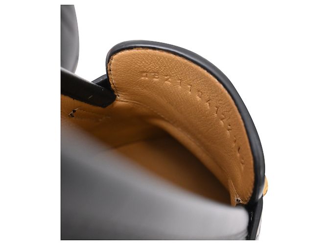 Mocassini Colette in pelle di vitello nera Hermès Nero - vista 9