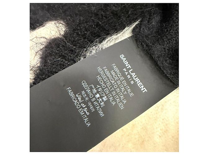 Zweifarbiger Saint Laurent Pullover aus mehrfarbigem Mohair Mehrfarben - Ansicht 11