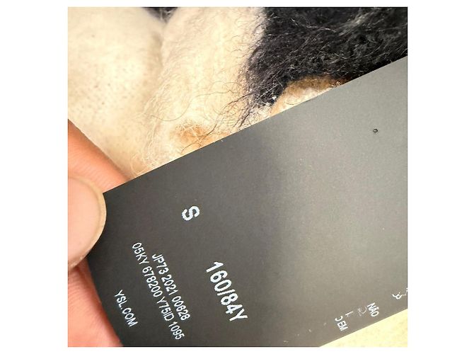 Zweifarbiger Saint Laurent Pullover aus mehrfarbigem Mohair Mehrfarben - Ansicht 4