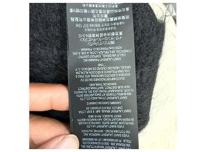 Zweifarbiger Saint Laurent Pullover aus mehrfarbigem Mohair Mehrfarben - Ansicht 7