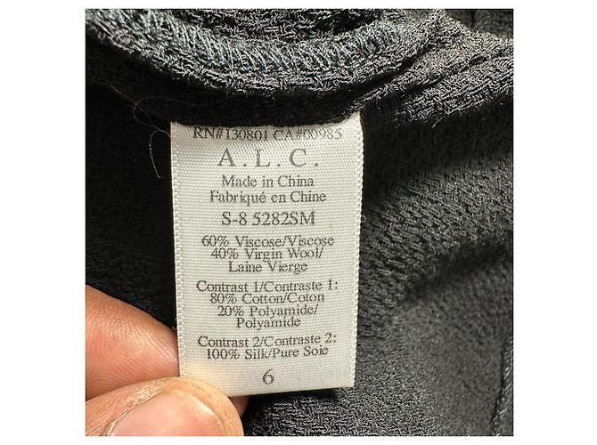 Camicetta senza maniche Harlow Star Mesh in viscosa nera di A.L.C Nero - vista 5