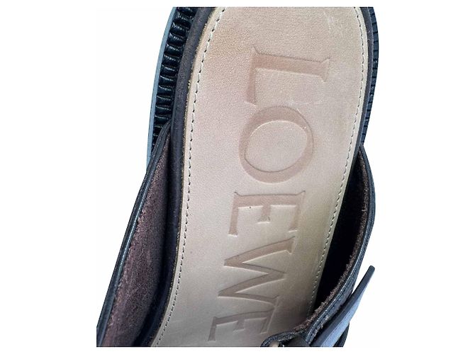 Mules Loewe Campo Mary Jane in pelle marrone - vista 11