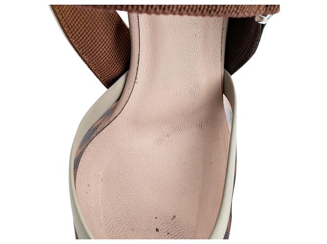 Décolleté Mesh Colibri Fendi in nylon marrone - vista 12