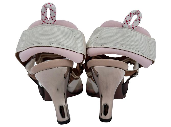 Décolleté Mesh Colibri Fendi in nylon marrone - vista 2