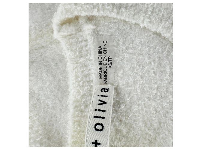 Top sem mangas com gola redonda Alice + Olivia em nylon marfim Branco Cru - vista 5