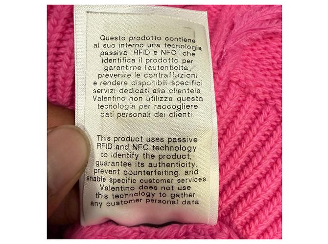 Valentino Garavani Strickpullover mit Federdetails aus rosa Wolle Pink - Ansicht 11