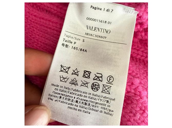 Valentino Garavani Strickpullover mit Federdetails aus rosa Wolle Pink - Ansicht 5