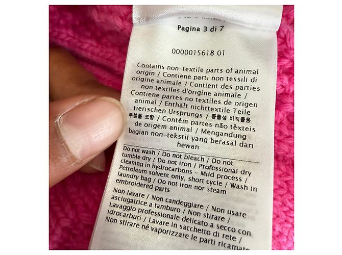 Valentino Garavani Strickpullover mit Federdetails aus rosa Wolle Pink - Ansicht 7