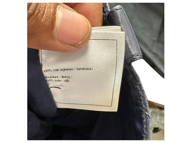 Timeless Chanel Hose aus schwarzem Lammleder - Ansicht 8