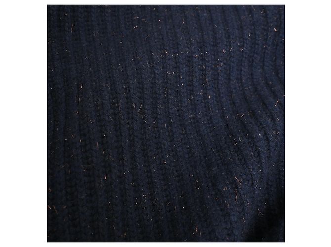 Brunello Cucinelli Rollkragenpullover aus geripptem Cashmere in Navy Blue Blau Marineblau - Ansicht 12
