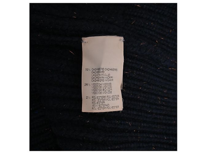 Brunello Cucinelli Rollkragenpullover aus geripptem Cashmere in Navy Blue Blau Marineblau - Ansicht 9