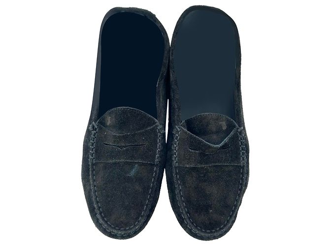 Mocassini Gommino Tod's in scamosciato nero - vista 4