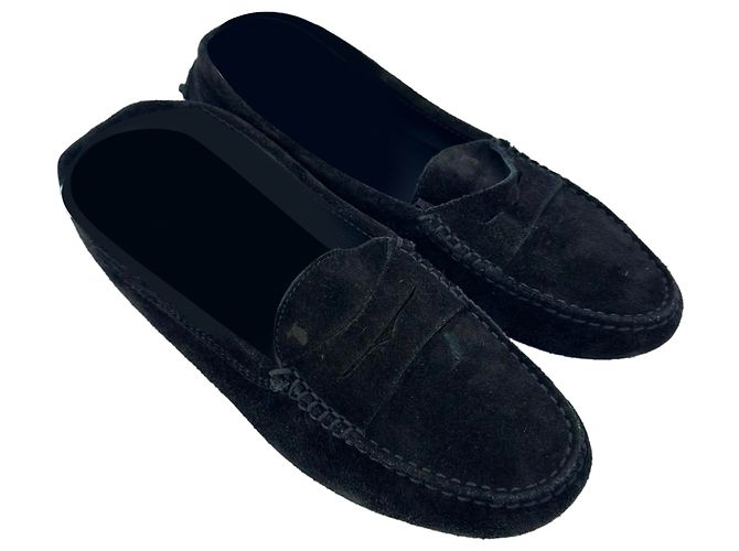 Mocassini Gommino Tod's in scamosciato nero - vista 5