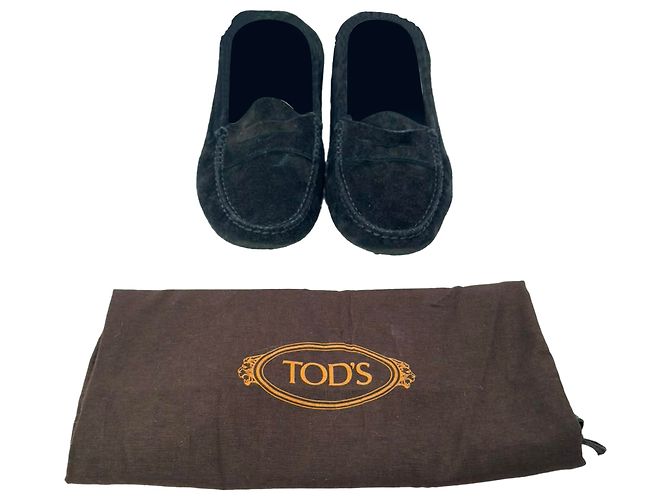 Mocassini Gommino Tod's in scamosciato nero - vista 9