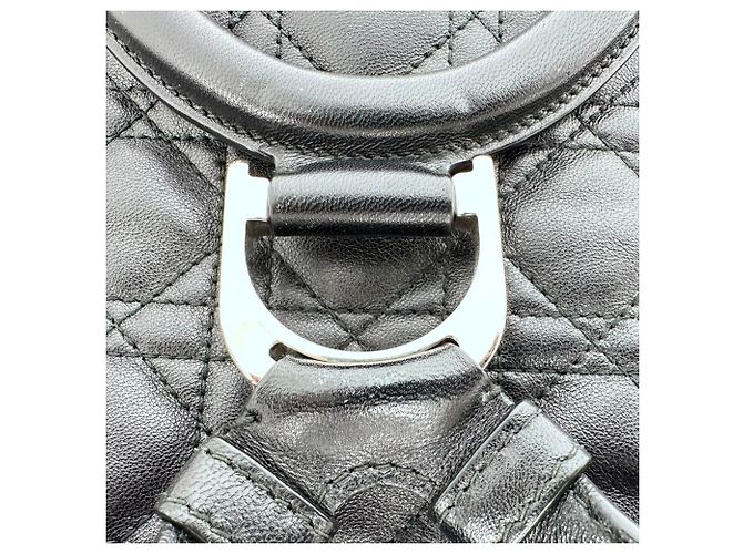 Sac à dos Dior Stardust Cannage en cuir d'agneau matelassé noir - vue 12
