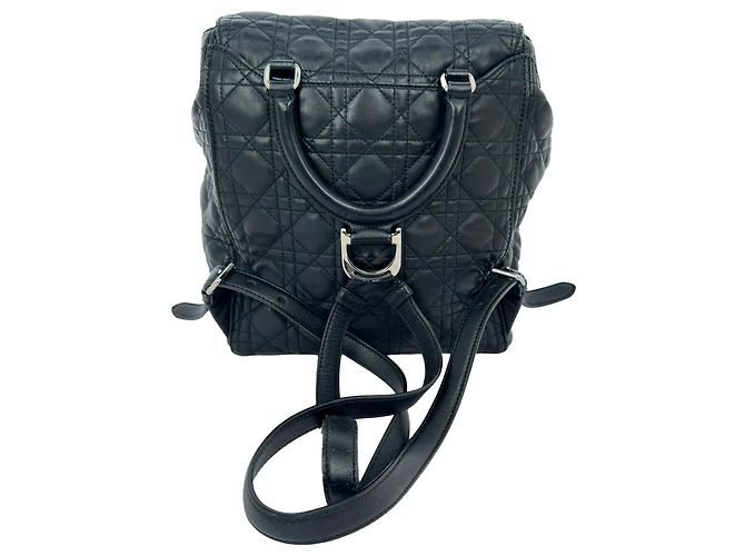 Sac à dos Dior Stardust Cannage en cuir d'agneau matelassé noir - vue 5