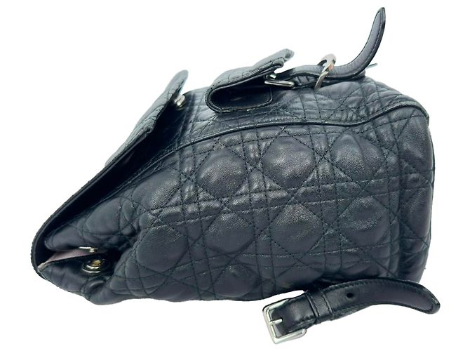 Sac à dos Dior Stardust Cannage en cuir d'agneau matelassé noir - vue 7