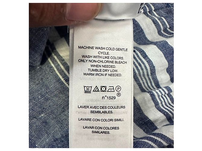 Abito midi senza maniche a righe Ralph Lauren in lino blu Blu chiaro - vista 6