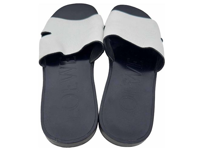 Sandali bassi Loewe Logo in pelle bianca Bianco - vista 7