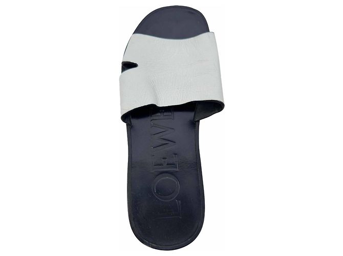Sandali bassi Loewe Logo in pelle bianca Bianco - vista 9
