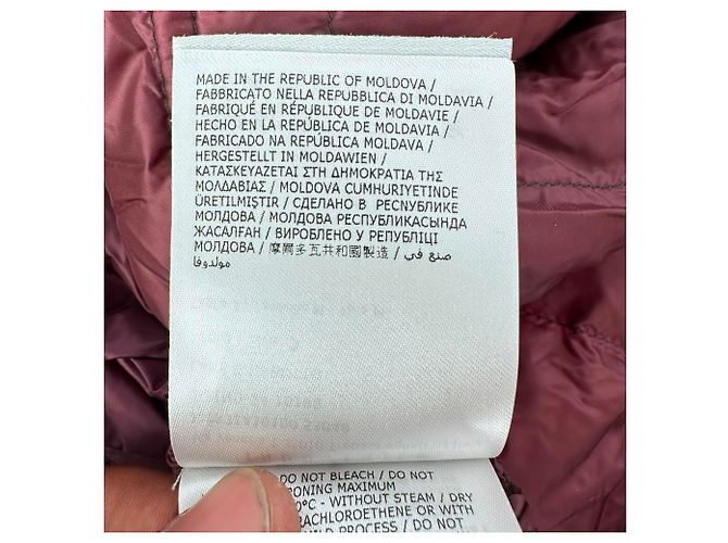 Moncler Lans Zip-Up Down Jacket in Burgundy Polyamide Red Dark red - view 12