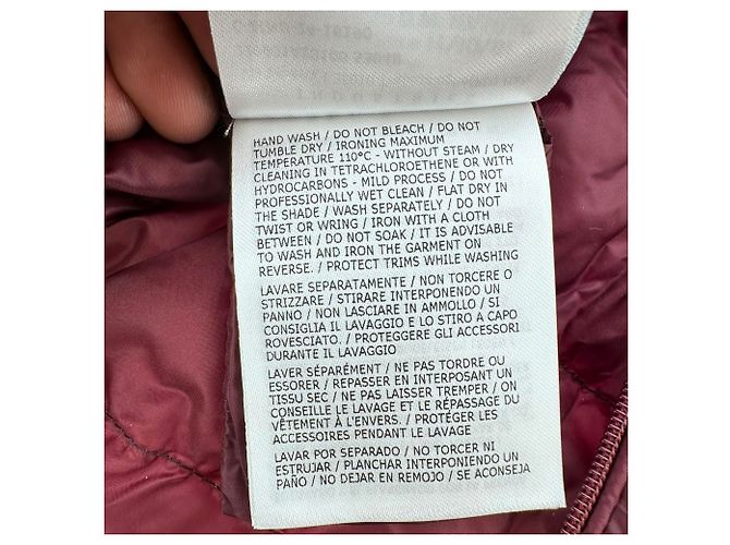 Moncler Lans Zip-Up Down Jacket in Burgundy Polyamide Red Dark red - view 13