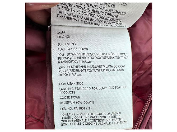Moncler Lans Zip-Up Down Jacket in Burgundy Polyamide Red Dark red - view 15