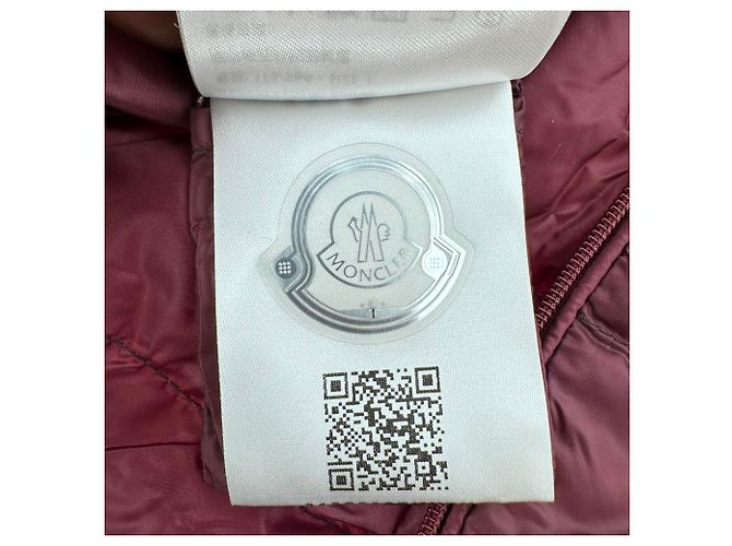 Moncler Lans Zip-Up Down Jacket in Burgundy Polyamide Red Dark red - view 17