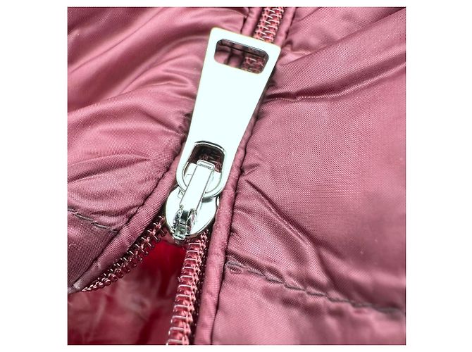 Moncler Lans Zip-Up Down Jacket in Burgundy Polyamide Red Dark red - view 8