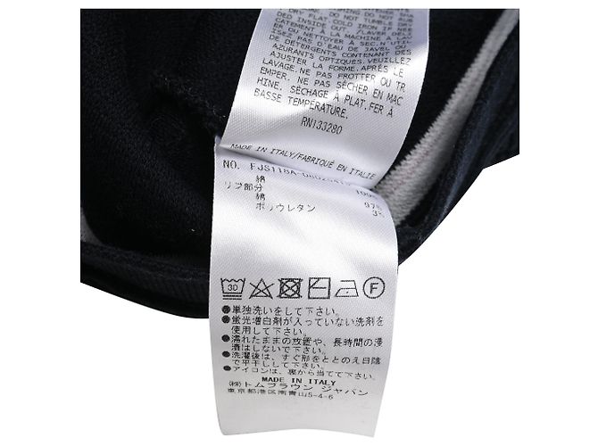 Camiseta de cuello redondo Thom Browne en algodón azul marino - vista 10