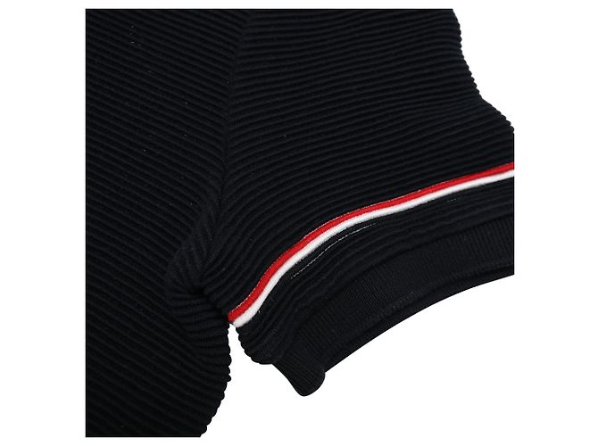 Camiseta de cuello redondo Thom Browne en algodón azul marino - vista 12