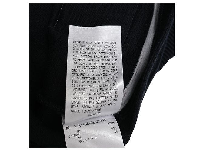 Camiseta de cuello redondo Thom Browne en algodón azul marino - vista 7