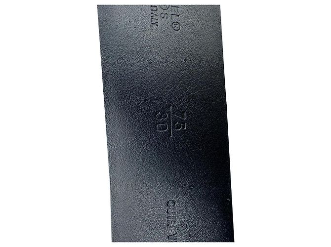 Timeless Cinturón Chanel de cuero negro con hebilla CC adornada con perlas falsas - vista 7