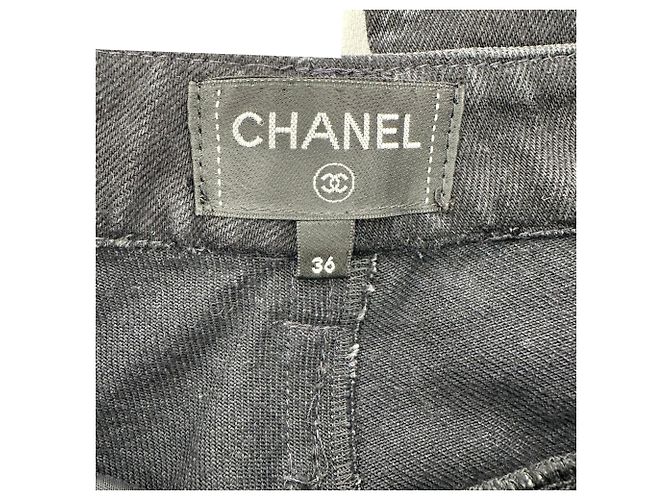 Timeless Jeans a gamba dritta con logo Chanel in cotone multicolore - vista 4