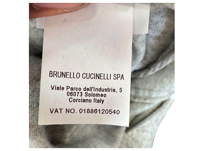 Blazer de botonadura sencilla Brunello Cucinelli en cachemira gris - vista 10