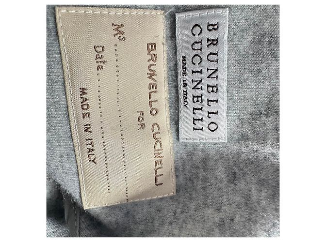 Blazer de botonadura sencilla Brunello Cucinelli en cachemira gris - vista 4