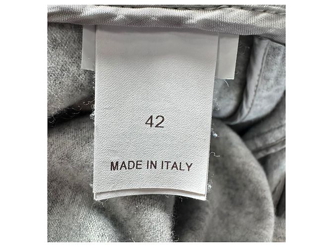 Blazer de botonadura sencilla Brunello Cucinelli en cachemira gris - vista 6