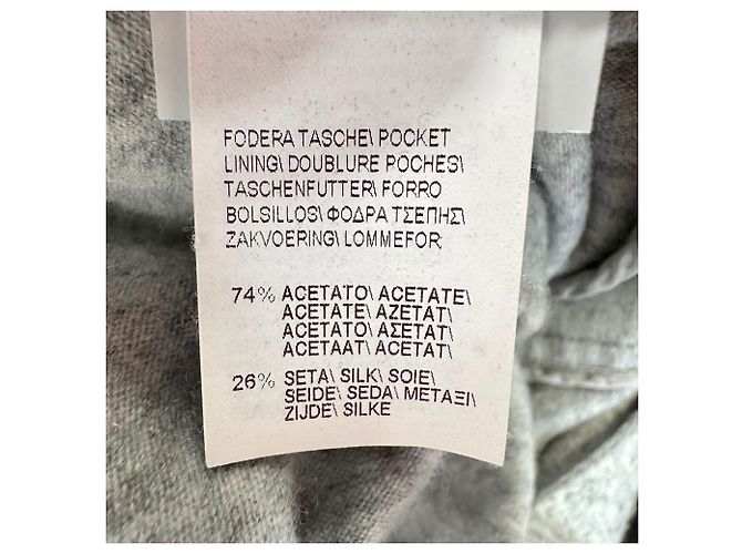 Blazer de botonadura sencilla Brunello Cucinelli en cachemira gris - vista 8
