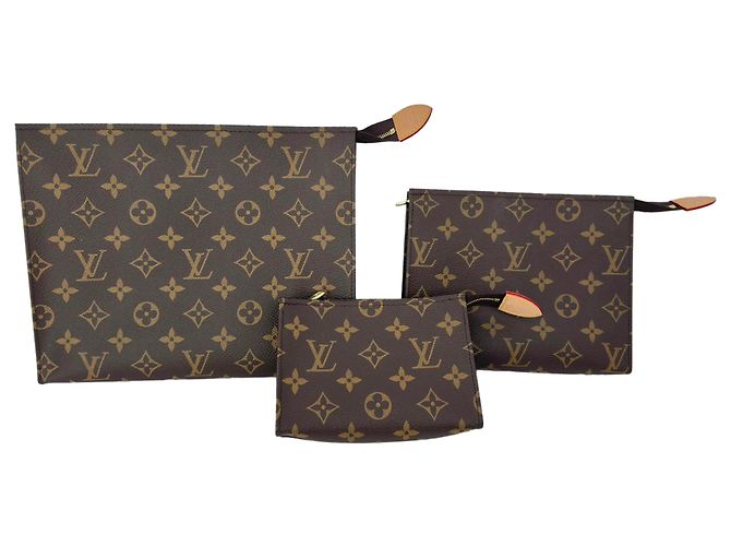 Beauty case Louis Vuitton in Toile Monogram e Pelle Marrone - vista 14