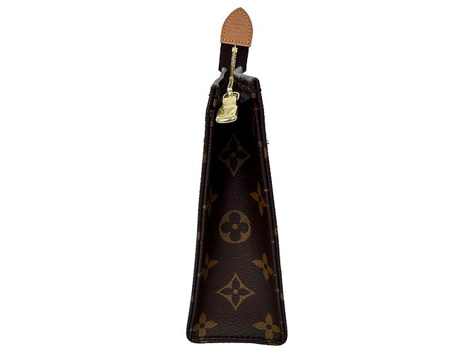 Beauty case Louis Vuitton in Toile Monogram e Pelle Marrone - vista 16