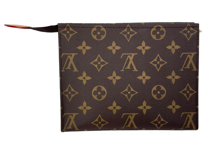 Beauty case Louis Vuitton in Toile Monogram e Pelle Marrone - vista 17