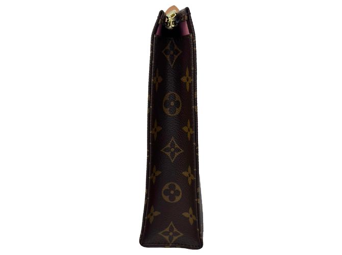 Beauty case Louis Vuitton in Toile Monogram e Pelle Marrone - vista 2