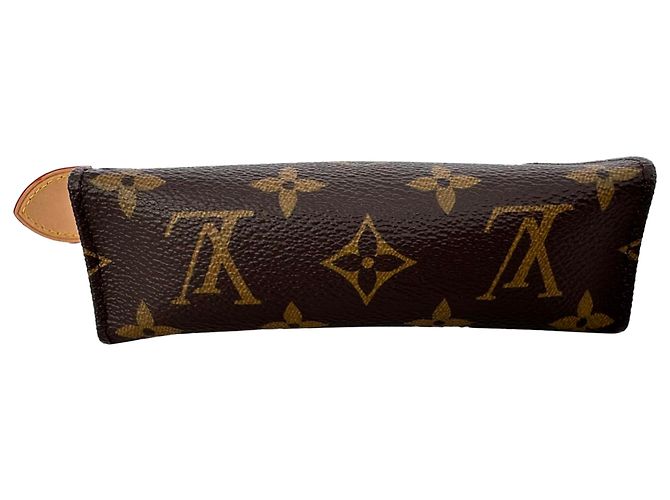 Beauty case Louis Vuitton in Toile Monogram e Pelle Marrone - vista 30