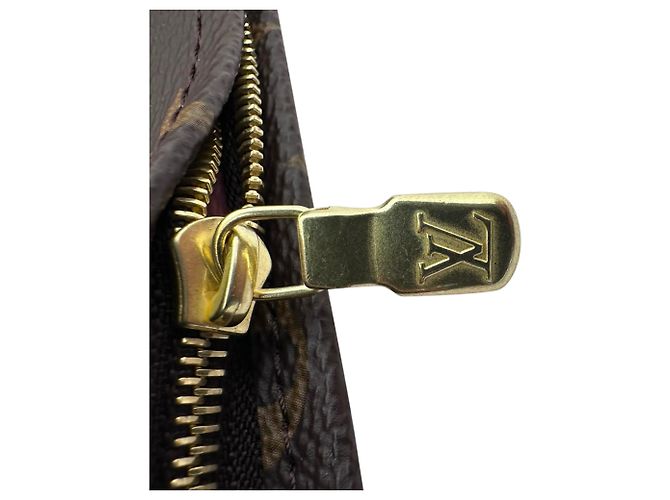 Beauty case Louis Vuitton in Toile Monogram e Pelle Marrone - vista 7