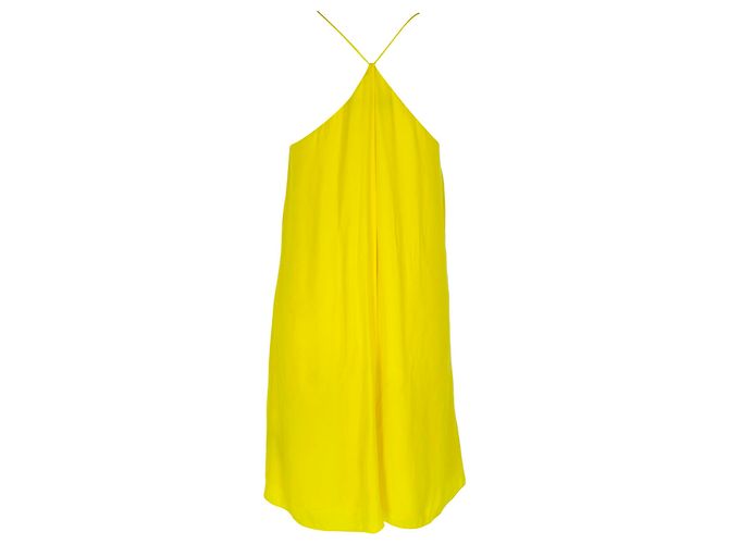 Ärmelloses Ralph Lauren Mini-Kleid aus gelbem Polyester - Ansicht 3
