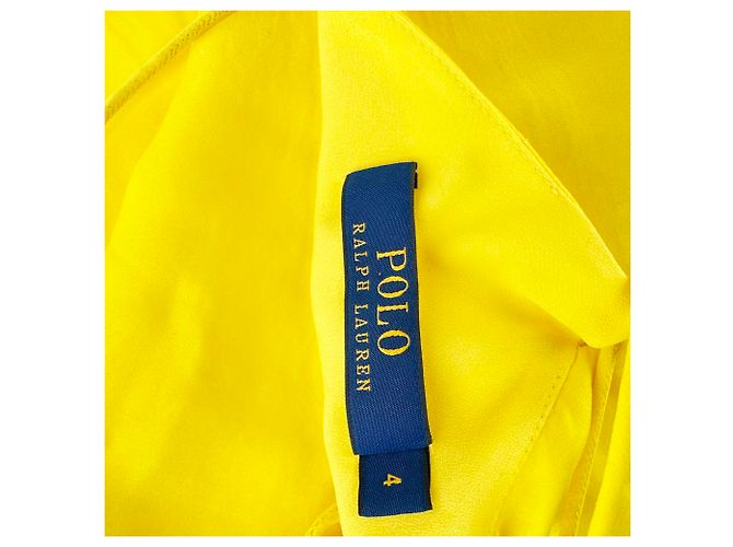 Ärmelloses Ralph Lauren Mini-Kleid aus gelbem Polyester - Ansicht 4