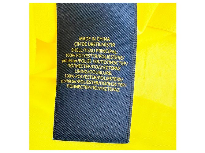 Ärmelloses Ralph Lauren Mini-Kleid aus gelbem Polyester - Ansicht 7