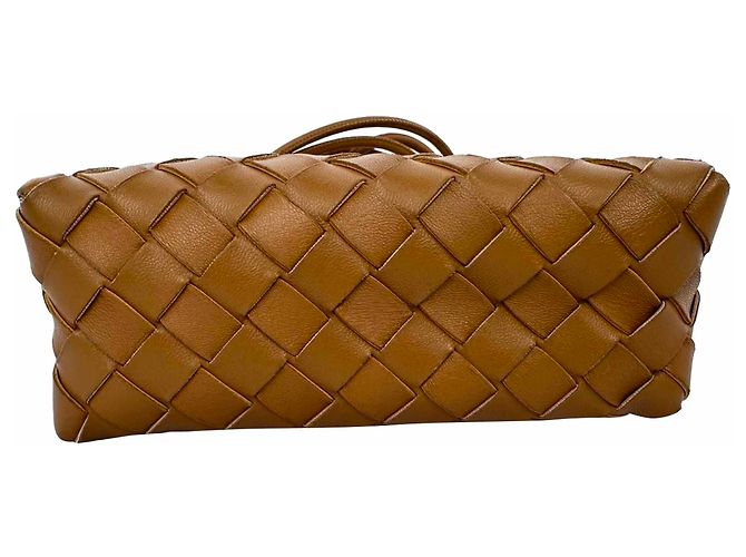 Mini borsa a tracolla Loop di Bottega Veneta in agnello marrone - vista 8