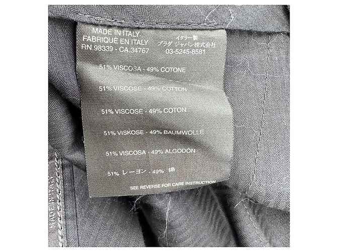 Prada gerade Hose aus schwarzer Viskose - Ansicht 4